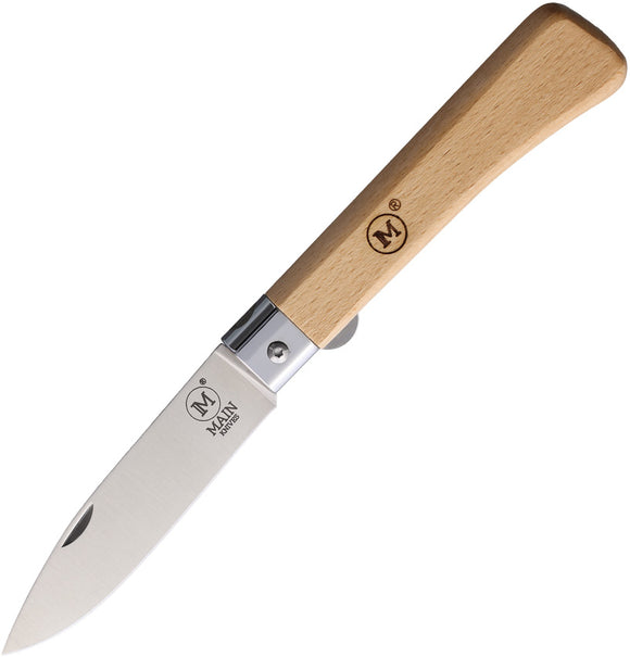 MAIN Knives Workers Linerlock Beech Wood Folding Stainless Pocket Knife 1000