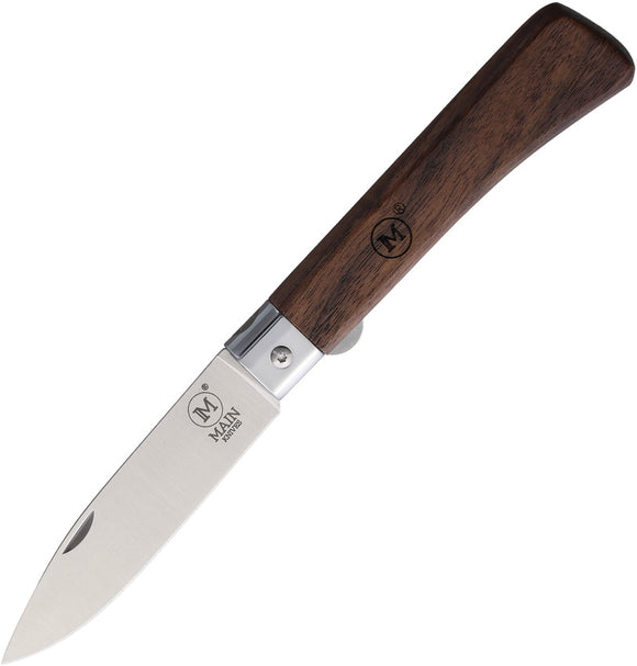 MAIN Knives Workers Linerlock Walnut Wood Folding Stainless Pocket Knife 1001