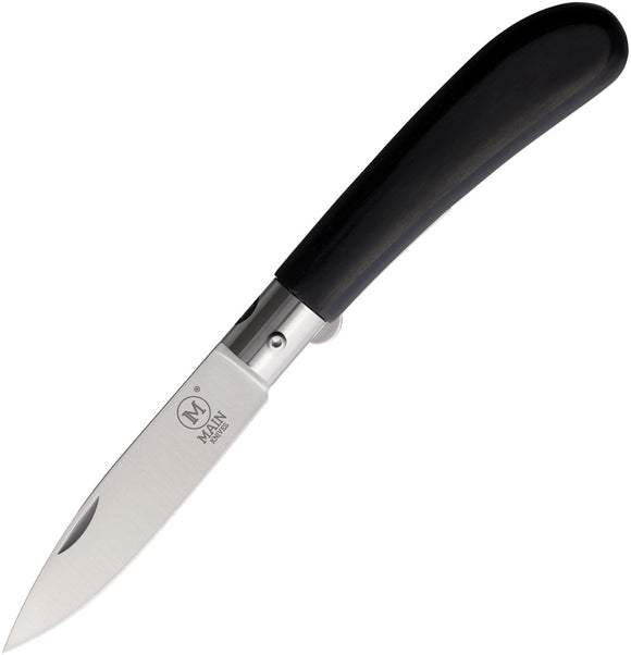 MAIN Knives German Line Linerlock Black Wood Folding Stainless Pocket Knife 1200