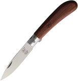 MAIN Knives German Line Linerlock Brown Wood Folding Stainless Pocket Knife 1201