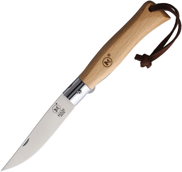 MAIN Knives Urban Linerlock Beech Wood Folding Stainless Pocket Knife 2000L1