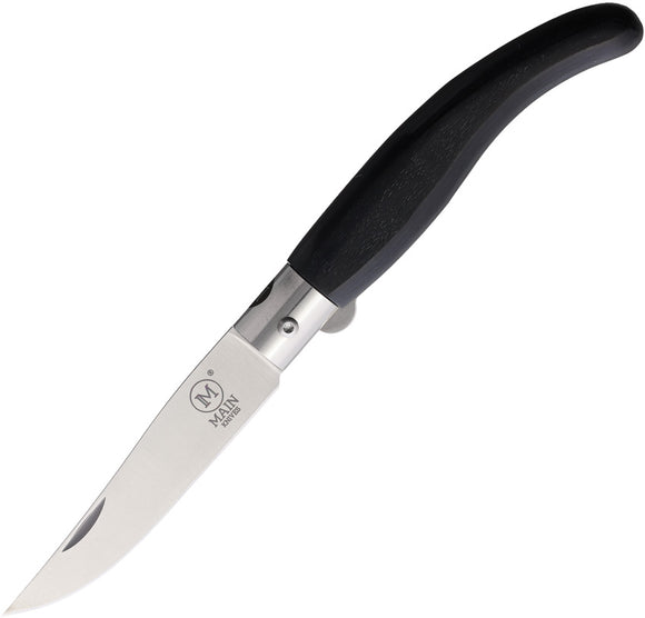MAIN Knives Spanish Linerlock Black Wood Folding Stainless Pocket Knife 9001
