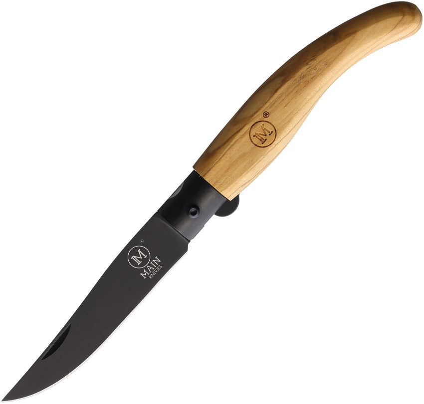 MAIN Knives Spanish Linerlock Olivewood Folding Stainless Pocket Knife ...