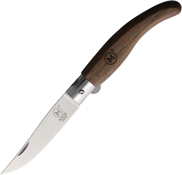 MAIN Knives Spanish Linerlock Walnut Wood Folding Stainless Pocket Knife 9003