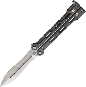 Mantis Mothra Balisong Gray Titanium 154CM Stainless Dagger Butterfly Knife 8062