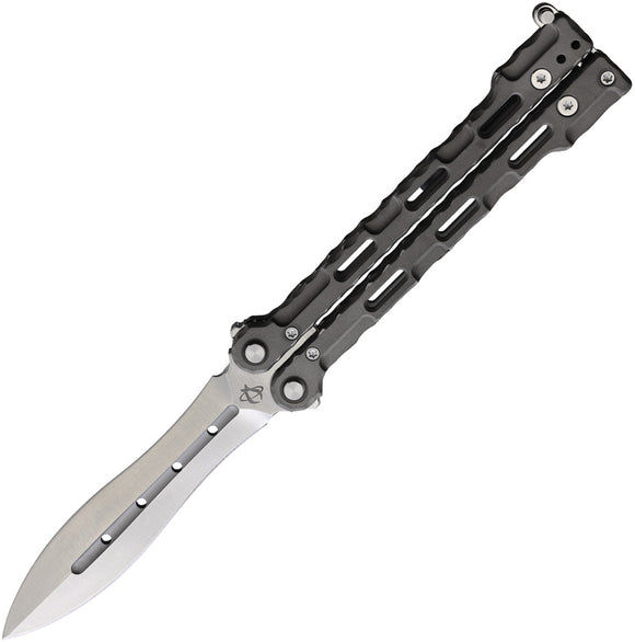 Mantis Mothra Balisong Gray Titanium 154CM Stainless Dagger Butterfly Knife 8062