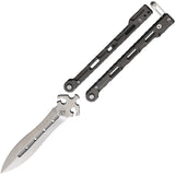 Mantis Mothra Balisong Gray Titanium 154CM Stainless Dagger Butterfly Knife 8062