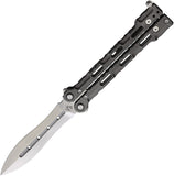 Mantis Mothra Balisong Gray Titanium 154CM Stainless Dagger Butterfly Knife 8062