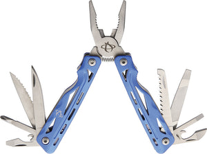 Mantis Multi Tool Blue Folding 8 n 1 screwdriver pliers Knife TC872B  -On Sale