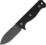 Maratac R4A Black G10 D2 Steel Drop Point Fixed Blade Knife w/ Sheath R121