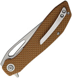 Maratac BXTR Linerlock Tan G10 Folding 8Cr13MoV Drop Pt Pocket Knife R128