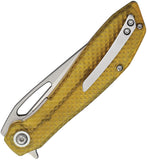Maratac BXTR Linerlock Amber Ultem Folding 8Cr13MoV Drop Pt Pocket Knife R129
