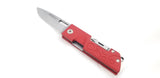 Maserin D-DUT Red Aluminum Folding 440 Stainless Multi-Tool Pocket Knife 214R