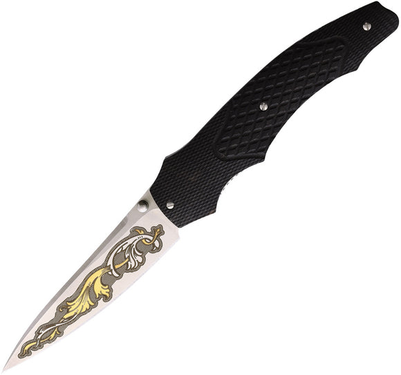 Maserin 398KT Linerlock Black G10 Folding Bohler N690 Pocket Knife 398KT
