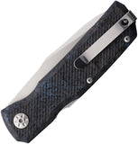 Maserin 502 Power W-Lock Blue Fatcarbon Fiber Folding Bohler N690 Pocket Knife 502B