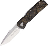 Maserin 502 Power W-Lock Gold Fatcarbon Fiber Folding Bohler N690 Pocket Knife 502G