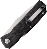 Maserin 502 Power W-Lock Black Fatcarbon Fiber Folding Bohler N690 Pocket Knife 502N