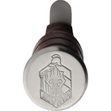 Maserin French Foreign Legion Knurled Brown Wood Fixed Blade Knife + Sheath 60090