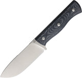 Maserin Woodsman Black Denim Micarta Nitro-X7 Fixed Blade Knife w/ Sheath 917MCN