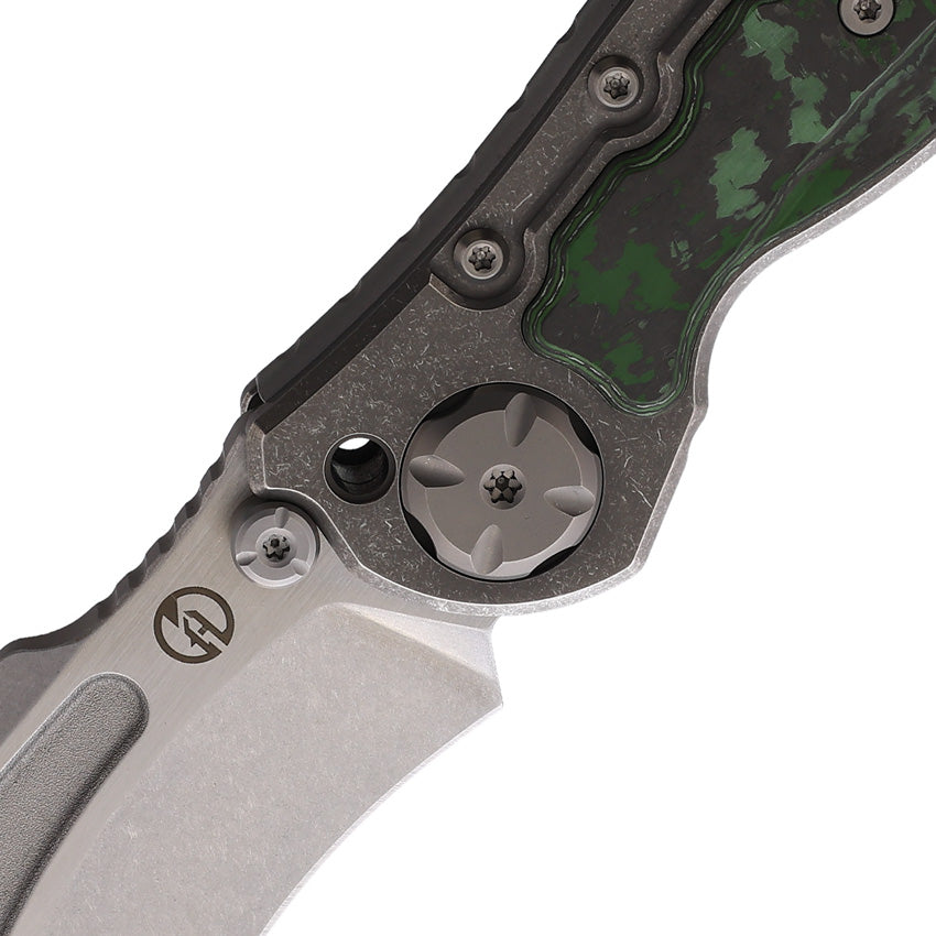 Maxace Vortex Framelock Green Carbon Fiber & Titanium Folding M390