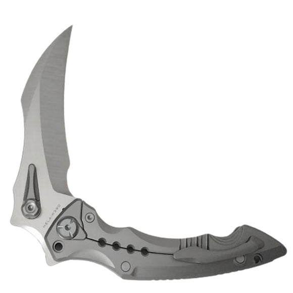 Maxace Hela Framelock Gray Titanium Folding Bohler M390 Pocket Knife M20A