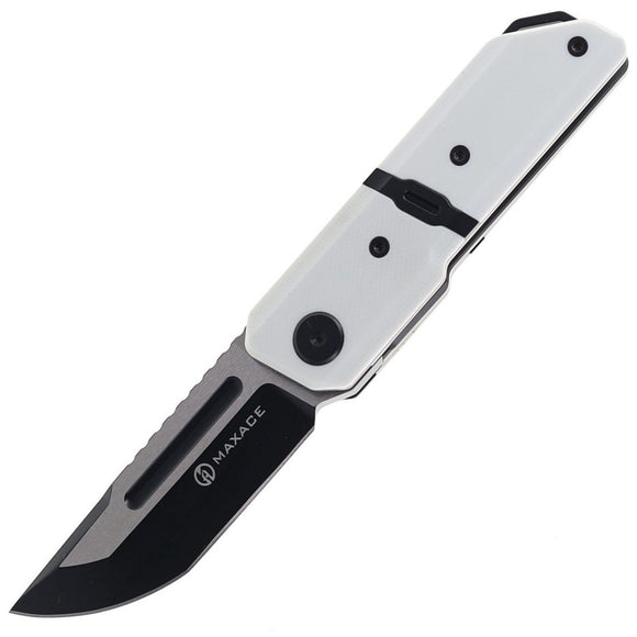 Maxace Capsule 2 Linerlock White G10 Folding 10Cr15CoMoV Pocket Knife MM272F