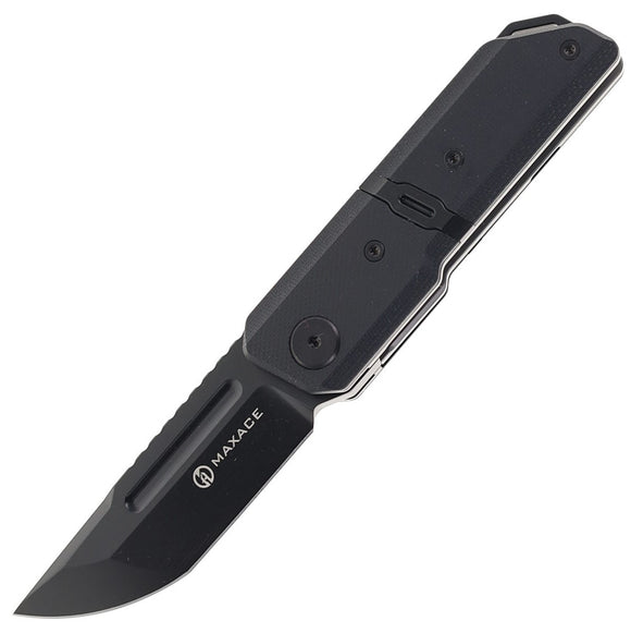 Maxace Capsule 2 Linerlock Black G10 Folding 10Cr15CoMoV Pocket Knife MM272G