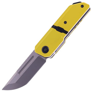 Maxace Capsule Linerlock Yellow Titanium Folding MagnaCut Pocket Knife MM291A