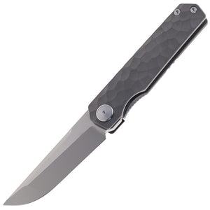 Maxace Baby Racoon Dog Framelock Stone Pattern Titanium Folding Bohler M390 Knife MM311B