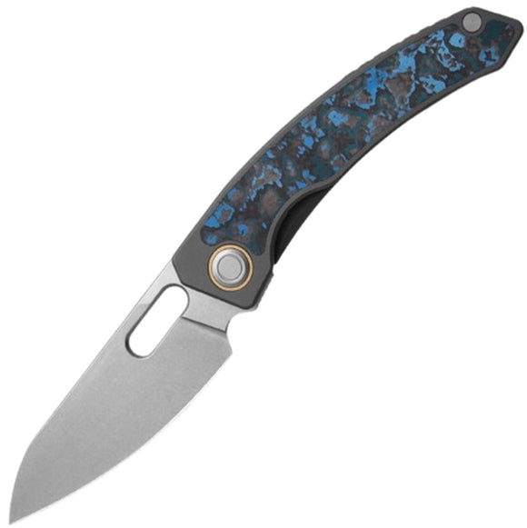 Maxace Black Mirror Framelock Titanium & Carbon Fiber Folding MagnaCut Knife MM411B