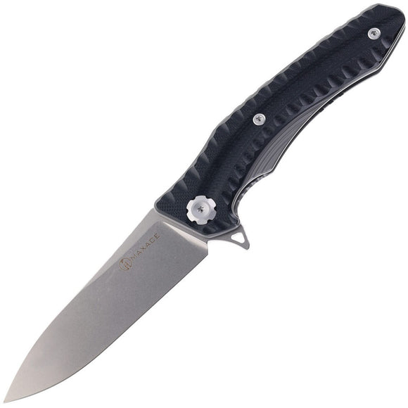 Maxace Zealot Linerlock Black G10 Folding Bohler K110 Pocket Knife MZ204