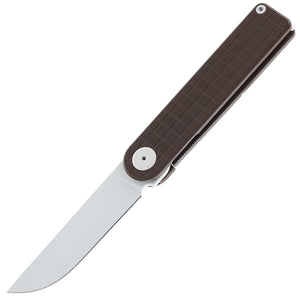 Maxace Nebula Framelock Brown Titanium Folding MagnaCut Pocket Knife OM011B