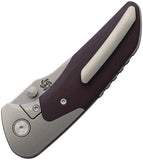 Mechforce Hokkaido Bolster Lock Burgundy Micarta & Titanium Folding MagnaCut Knife F001