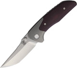 Mechforce Hokkaido Bolster Lock Burgundy Micarta & Titanium Folding MagnaCut Knife F001