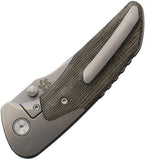 Mechforce Hokkaido Bolster Lock Green Micarta & Titanium Folding MagnaCut Knife F002