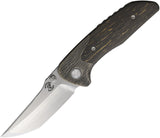Mechforce Hokkaido Bolster Lock Tree Bark Carbon Fiber & Titanium Folding MagnaCut Knife F003