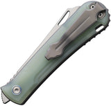 Mechforce Caipira Linerlock Jade G10 Folding Bohler M390 Pocket Knife F007
