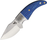 Mechforce Kestrel Blue Carbon Fiber & Titanium Bohler M390 Fixed Blade Knife F013