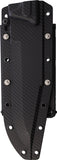 Microtech Arbiter Black Polymer Partially Serrated Fixed Blade Knife w/ Sheath 10411