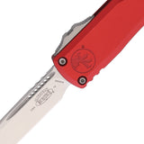 Microtech Automatic UTX-85 Gen IV OTF Knife Red Aluminum Stonewash Drop Pt Blade 1121410RD
