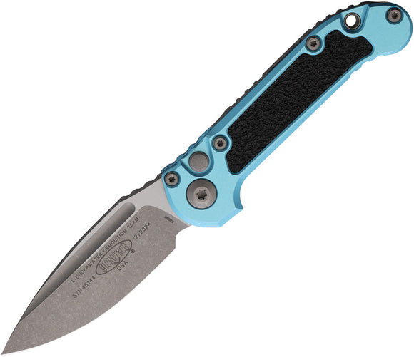 Microtech Automatic LUDT Gen III Knife Button Lock Turquoise Aluminum Apocalyptic M390MK Blade 113510APTQ