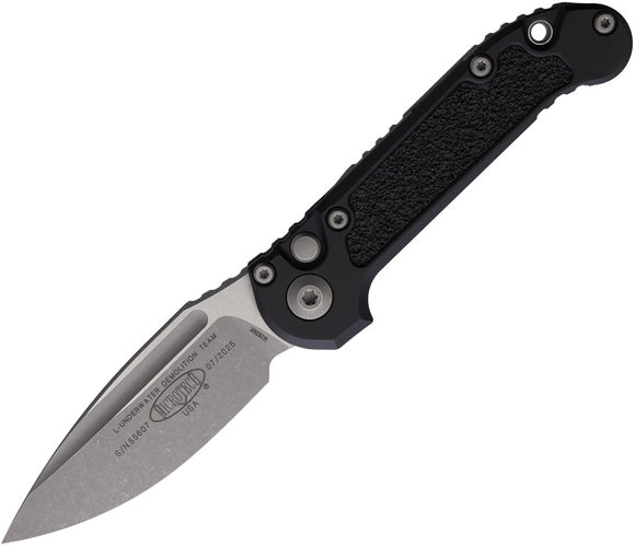 Microtech Automatic LUDT Gen III Button Lock Black Aluminum M390MK Knife113510AP