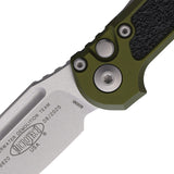 Microtech Automatic LUDT Gen III Knife Button Lock OD Green Aluminum Stonewash Blade 113510OD