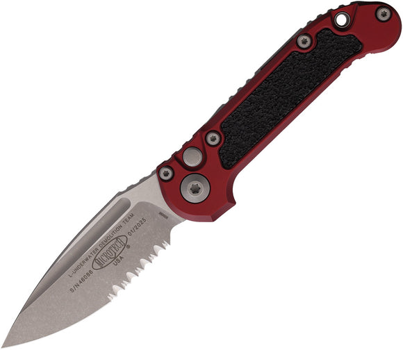 Microtech Automatic LUDT Gen III Button Lock Merlot Aluminum M390MK Knife113511APMR