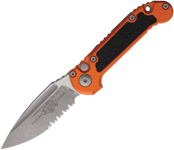 Microtech Automatic LUDT Gen III Button Lock Gray Aluminum M390MK Knife113511APOR