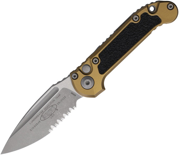 Microtech Automatic LUDT Gen III Button Lock Black Aluminum M390MK Knife113511APTA