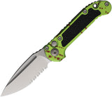 Microtech Automatic LUDT Gen III Button Lock Zombie Aluminum & Traction M390MK Drop Pt Serrated Knife 113511Z