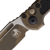 Microtech Automatic LUDT Gen III Button Lock Badlands Camo Aluminum & Traction M390MK Drop Pt Knife 11351BNCSZ4