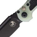 Microtech Automatic LUDT Gen III Knife Button Lock Jade G10 Two-Tone Blade 11351GTJGSX4