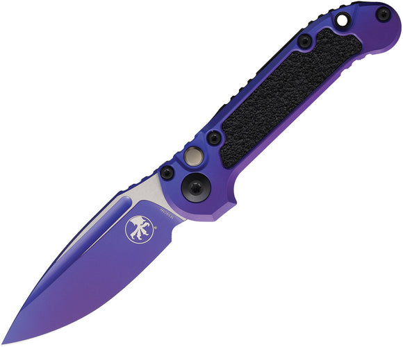 Microtech Automatic LUDT Gen III Knife Button Lock Purple Aurora Aluminum Drop Pt Blade 11351PUAUSZ4